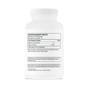 Betaine HCL/Pepsin (225) 225 Capsules