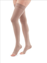 Load image into Gallery viewer, Duomed Advantage 15-20 mmHg thigh beaded topband open toe petite
