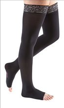 Load image into Gallery viewer, Mediven Comfort 30-40 mmHg thigh lace topband open toe petite
