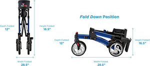 Nova Medical Monarch Adventure Rollator- Blue