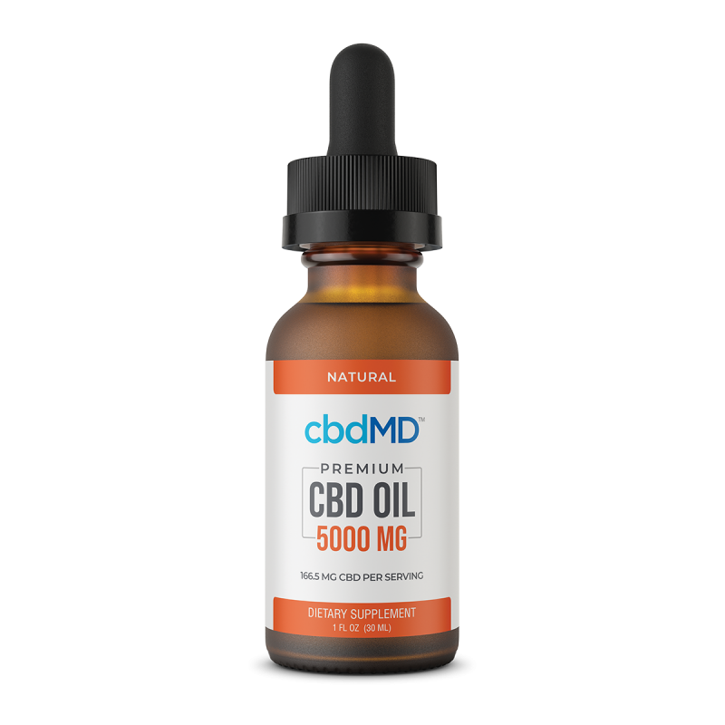 CBD Oil Tincture - Natural - 5000 mg - 30 mL